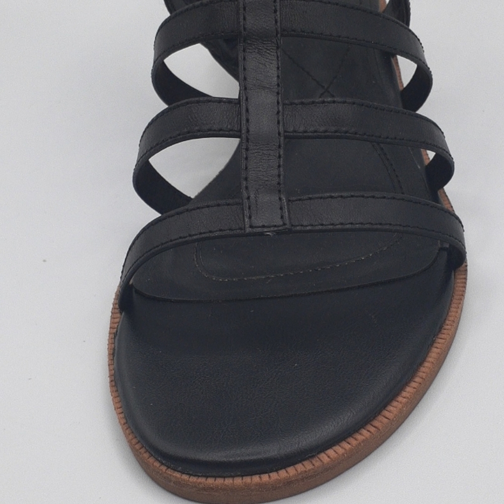 ISOLA Genuine Leather Gladiator Strappy Sandals Black Size 9 - Picture 4 of 9
